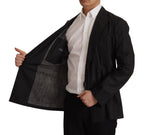 Dolce & Gabbana Black Polka Dotted Cotton Blazer Jacket - Zeiniez