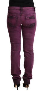 Costume National Purple Cotton Stretch Slim Fit Denim Jeans - Zeiniez