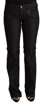 Costume National Black Cotton Low Waist Skinny Jeans - Zeiniez