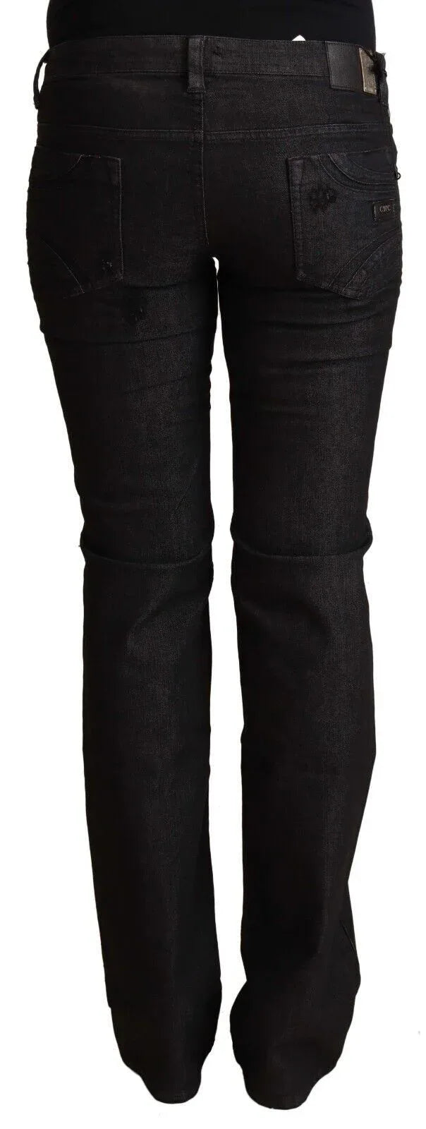 Costume National Black Cotton Low Waist Skinny Jeans - Zeiniez