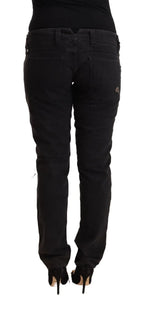 CYCLE Black Cotton Distressed Low Waist Slim Fit Denim Jeans - Zeiniez