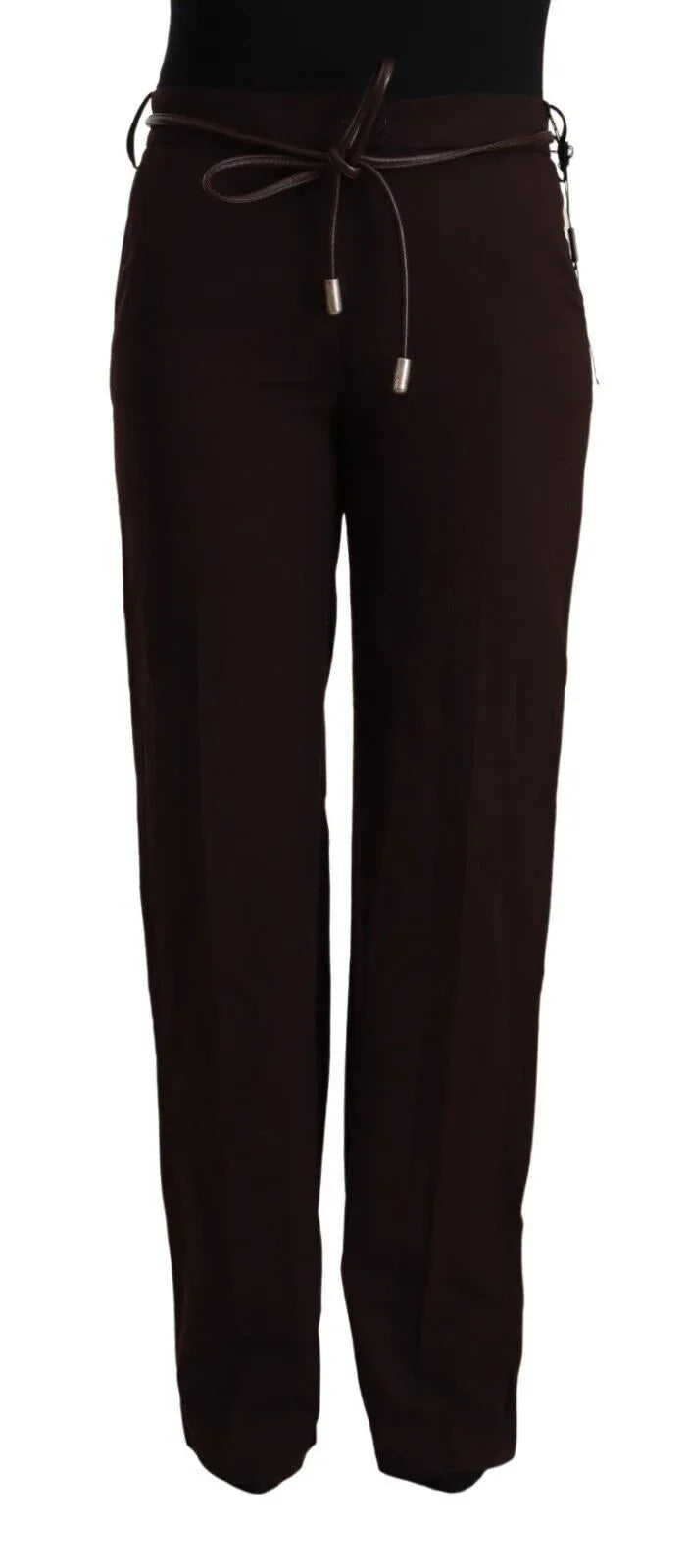 Patrizia Pepe Black High Waist Straight Formal Pants - Zeiniez