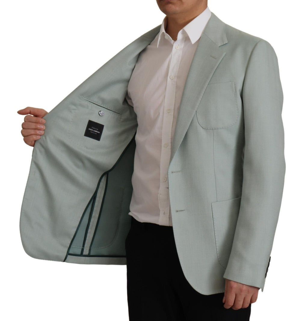 Dolce & Gabbana Light Green Cashmere Silk Blazer - Zeiniez