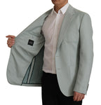 Dolce & Gabbana Light Green Cashmere Silk Blazer - Zeiniez