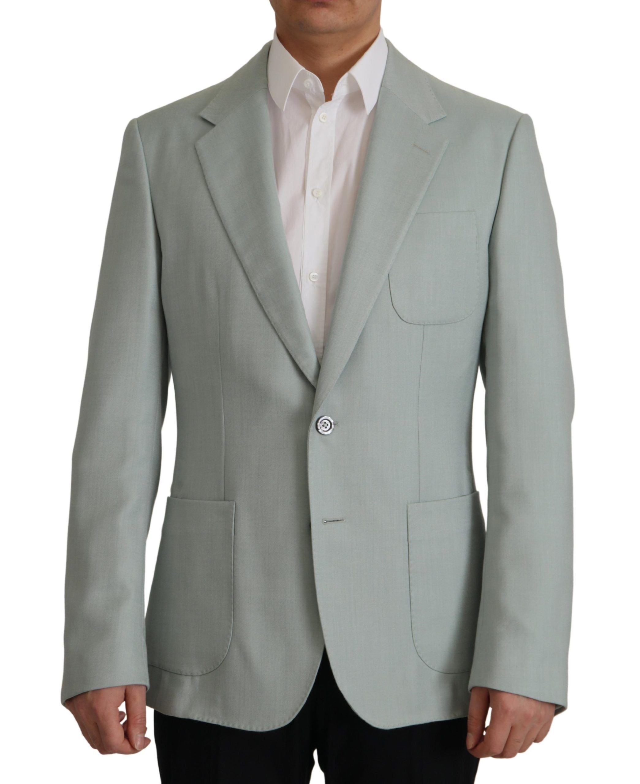 Dolce & Gabbana Light Green Cashmere Silk Blazer - Zeiniez