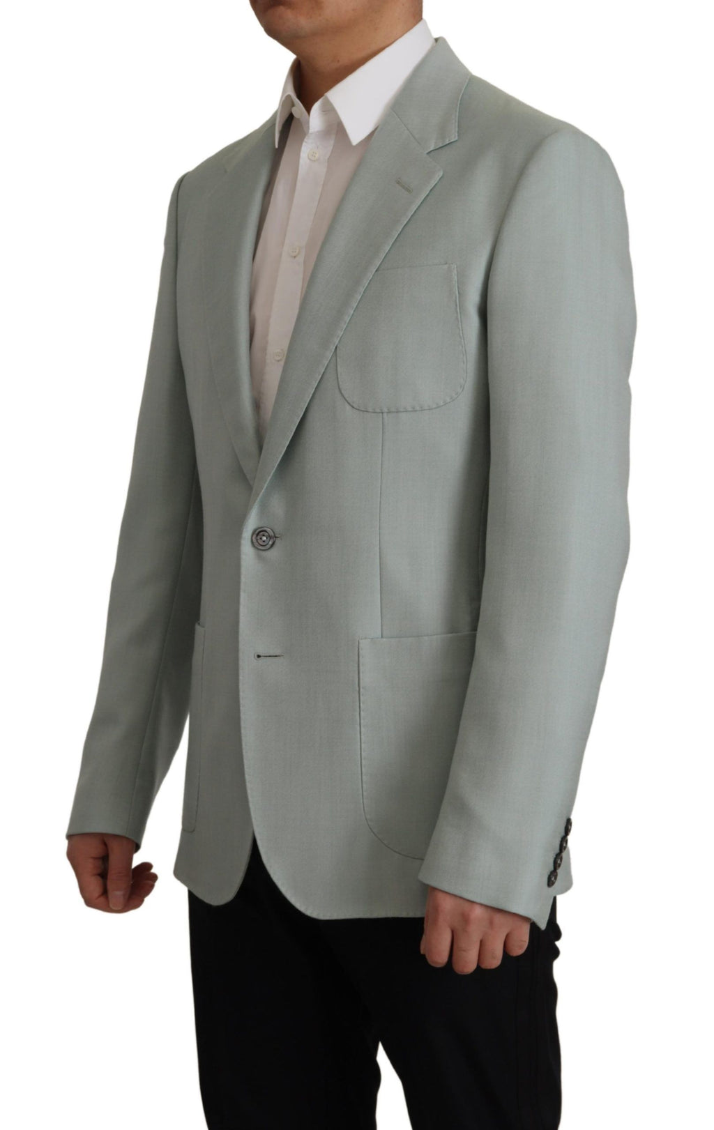 Dolce & Gabbana Light Green Cashmere Silk Blazer - Zeiniez
