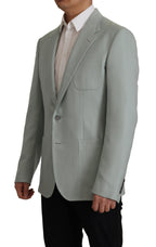 Dolce & Gabbana Light Green Cashmere Silk Blazer - Zeiniez