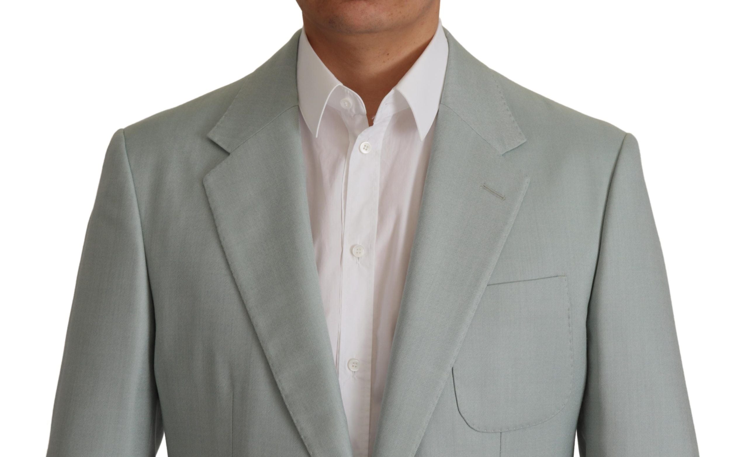 Dolce & Gabbana Light Green Cashmere Silk Blazer - Zeiniez