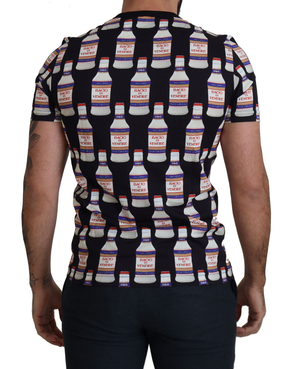 Dolce & Gabbana Black Bacio Di Venere Cotton Crew T-shirt - Zeiniez