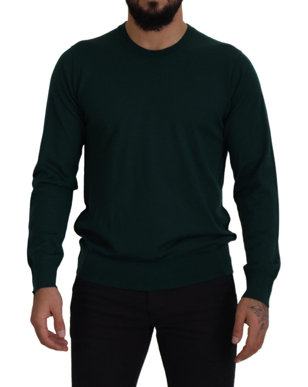 Dolce & Gabbana Green Cashmere Crewneck Pullover Sweater - Zeiniez