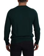 Dolce & Gabbana Green Cashmere Crewneck Pullover Sweater - Zeiniez