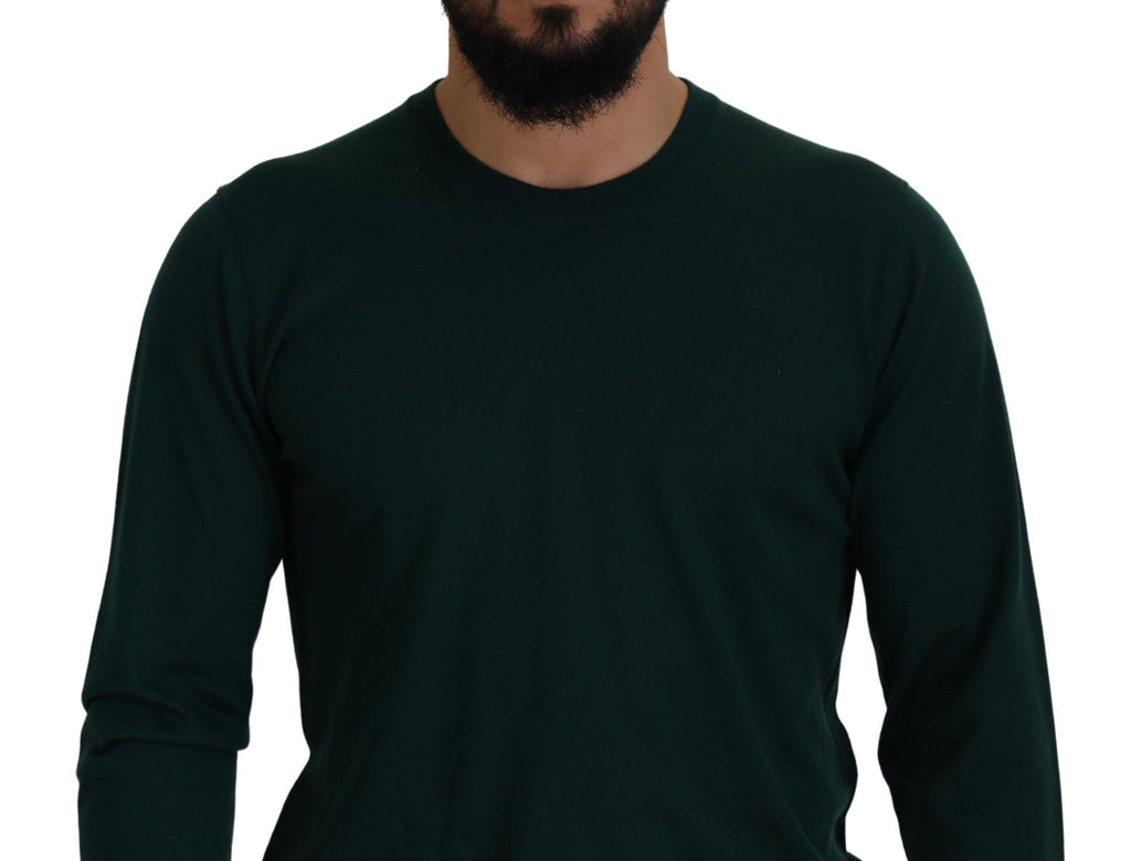 Dolce & Gabbana Green Cashmere Crewneck Pullover Sweater - Zeiniez
