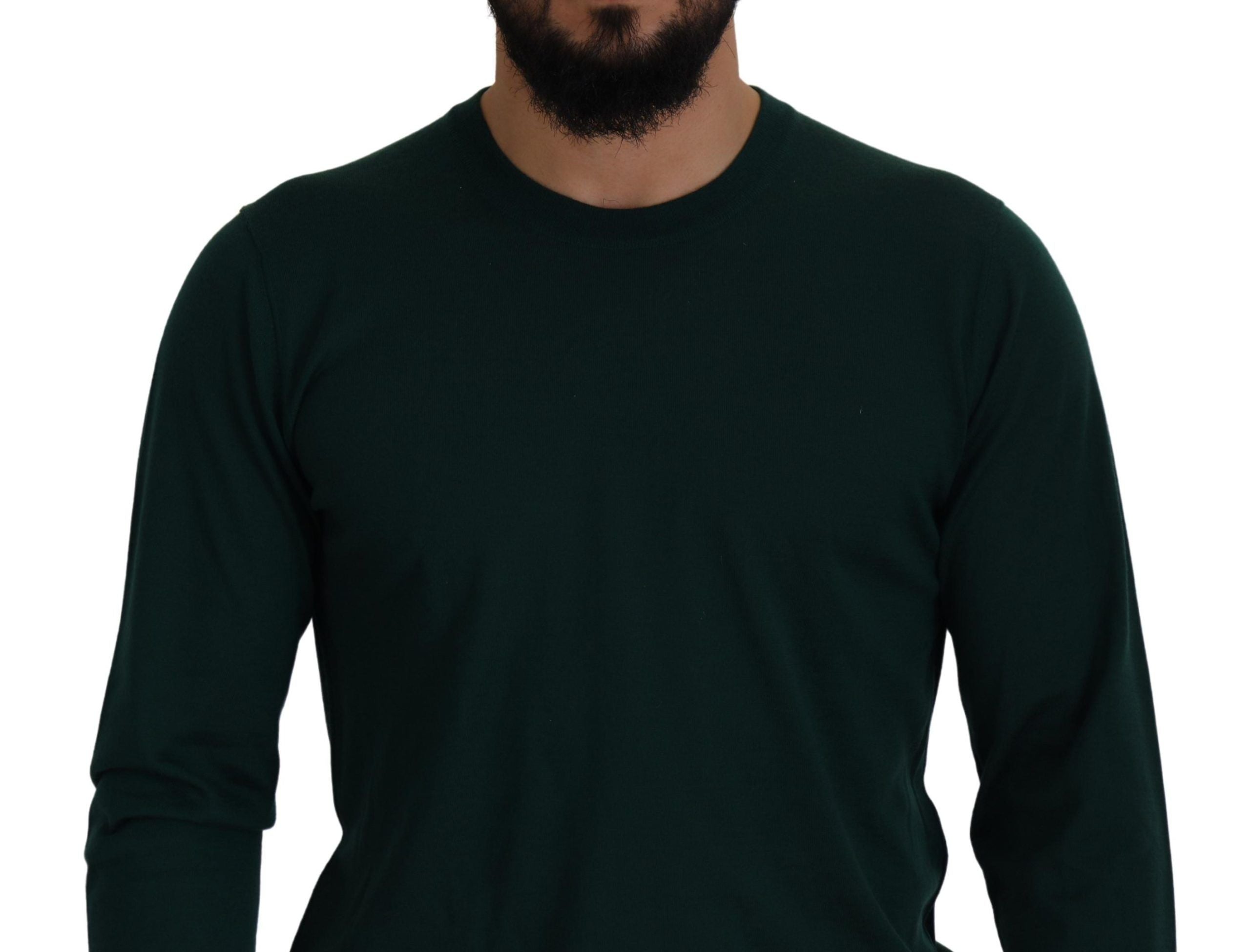 Dolce & Gabbana Green Cashmere Crewneck Pullover Sweater - Zeiniez
