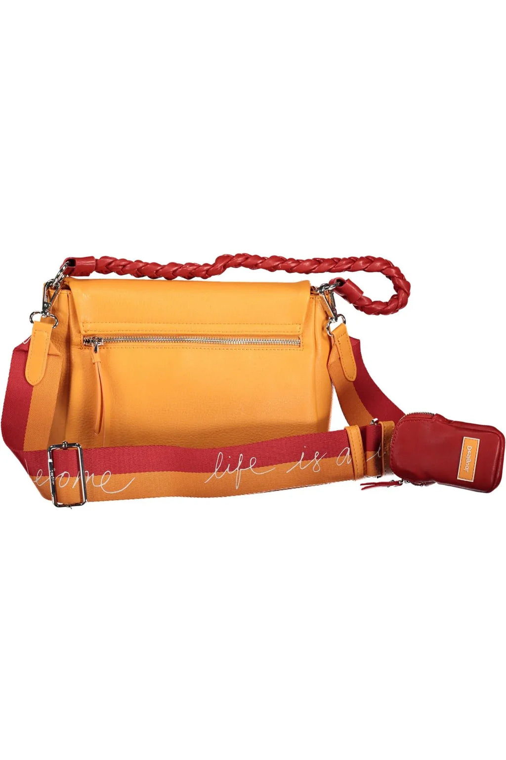 Desigual Orange Polyurethane Shoulder Bag - Zeiniez