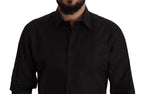 Dolce & Gabbana Black GOLD Slim Fit Tuxedo Dress Shirt - Zeiniez