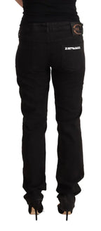 Just Cavalli Black Mid Waist Denim Cotton Skinny Jeans - Zeiniez