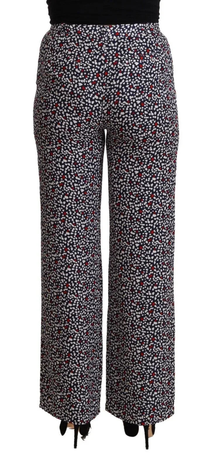 Michael Kors Black High Waist Printed Straight Pants - Zeiniez