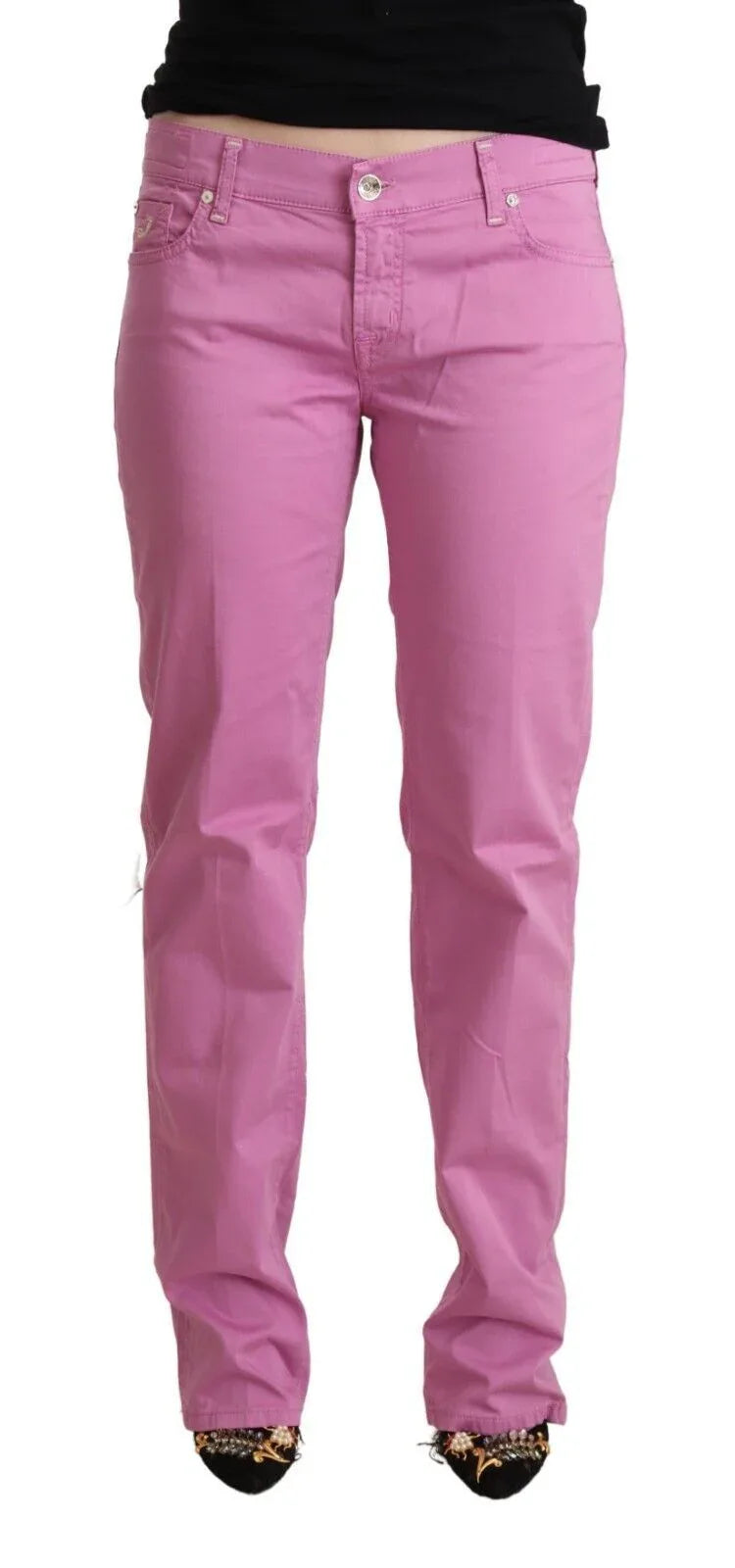 Jacob Cohen Pink Cotton Low Waist Denim Tapered Jeans - Zeiniez