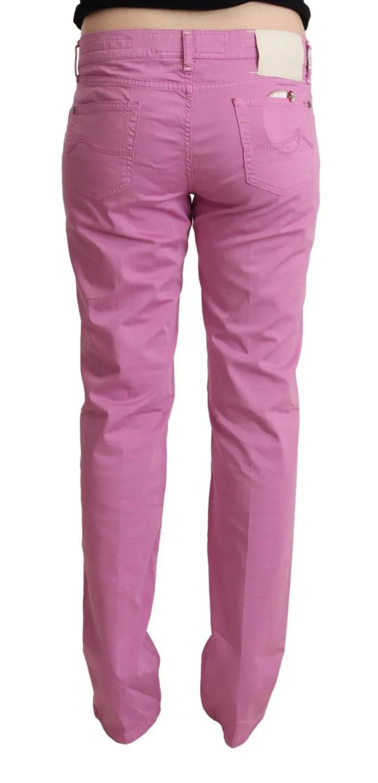 Jacob Cohen Pink Cotton Low Waist Denim Tapered Jeans - Zeiniez