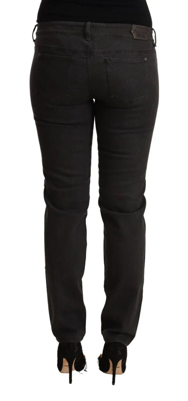 Ermanno Scervino Black Low Waist Skinny Denim Cotton Jeans - Zeiniez