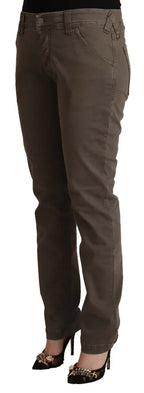 CYCLE Brown Cotton Low Waist Skinny Casual Jeans - Zeiniez