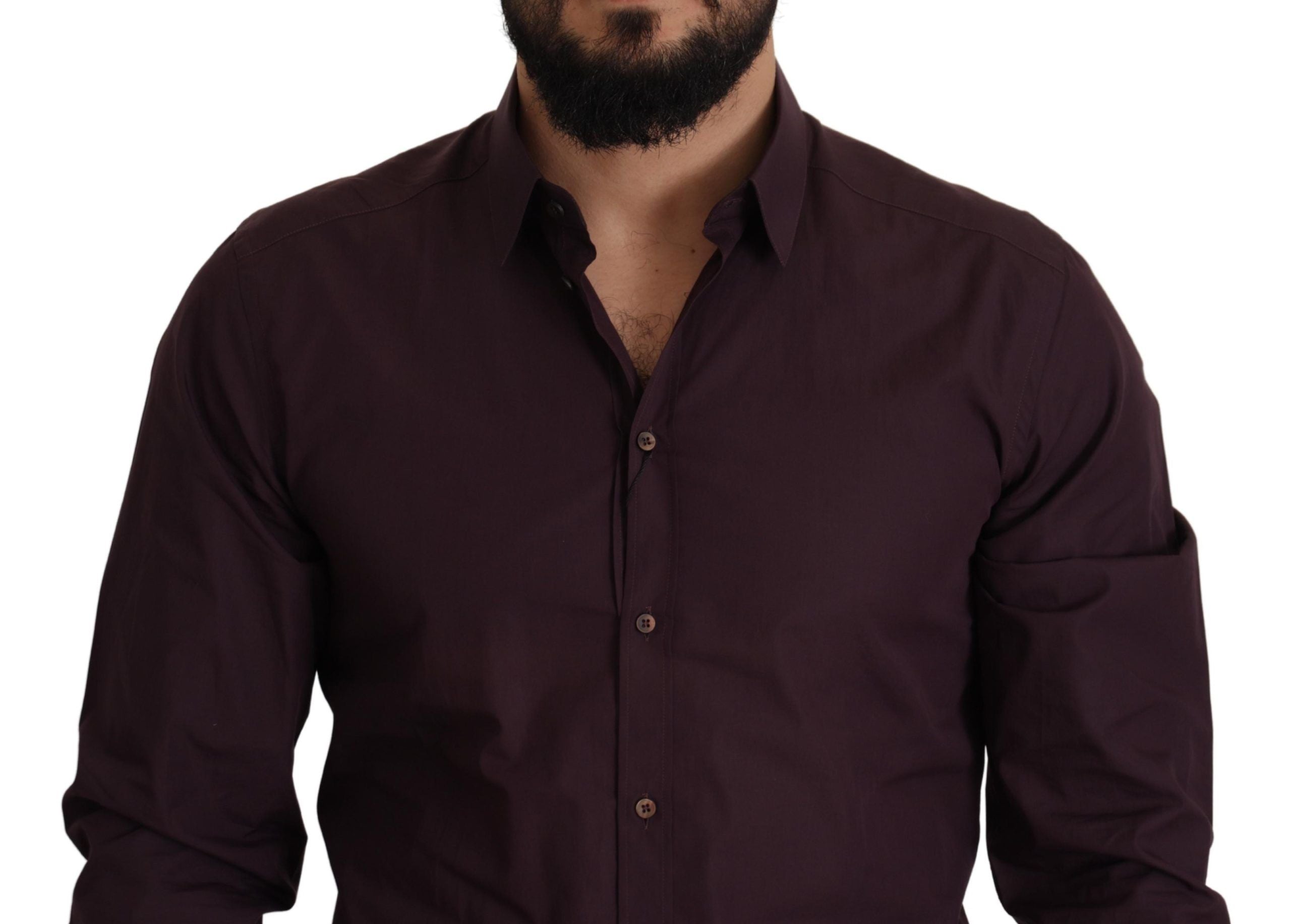 Dolce & Gabbana Purple Cotton GOLD Slim Fit Dress Shirt - Zeiniez