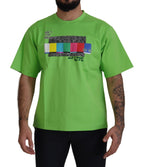 Dolce & Gabbana Green Cotton DG CHANNEL Top T-shirt - Zeiniez