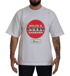 Dolce & Gabbana White Amor Heart Cotton Crewneck T-shirt - Zeiniez