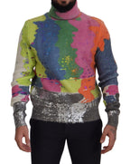 Dolce & Gabbana Multicolor Turtleneck Pullover Mohair Sweater - Zeiniez