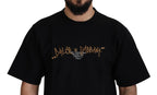 Dolce & Gabbana Black Logo Cotton Crewneck T-shirt - Zeiniez