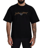 Dolce & Gabbana Black Logo Cotton Crewneck T-shirt - Zeiniez