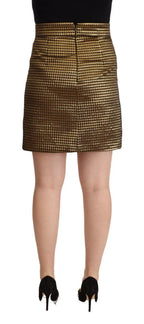 Boutique Moschino Black Gold A-line Above Knee Casual Skirt - Zeiniez