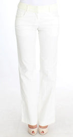 Ermanno Scervino White Striped Straight Fit Pants - Zeiniez