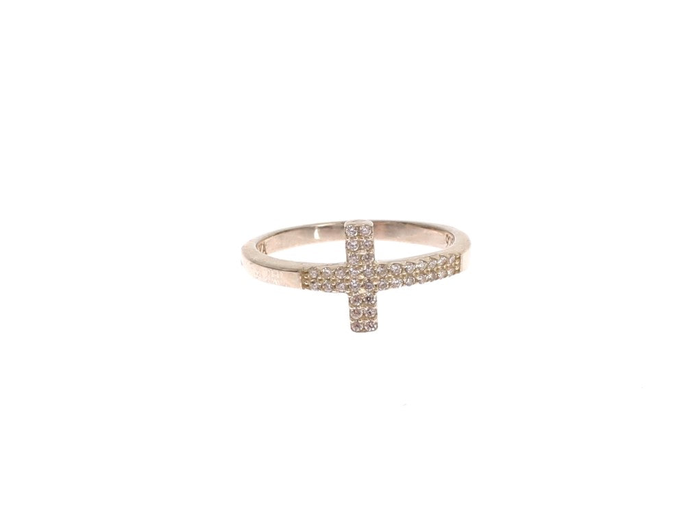 Nialaya Silver CZ Cross 925 Ring - Zeiniez