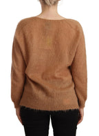 PINK MEMORIES Brown Cardigan V-Neck Long Sleeve Sweater - Zeiniez
