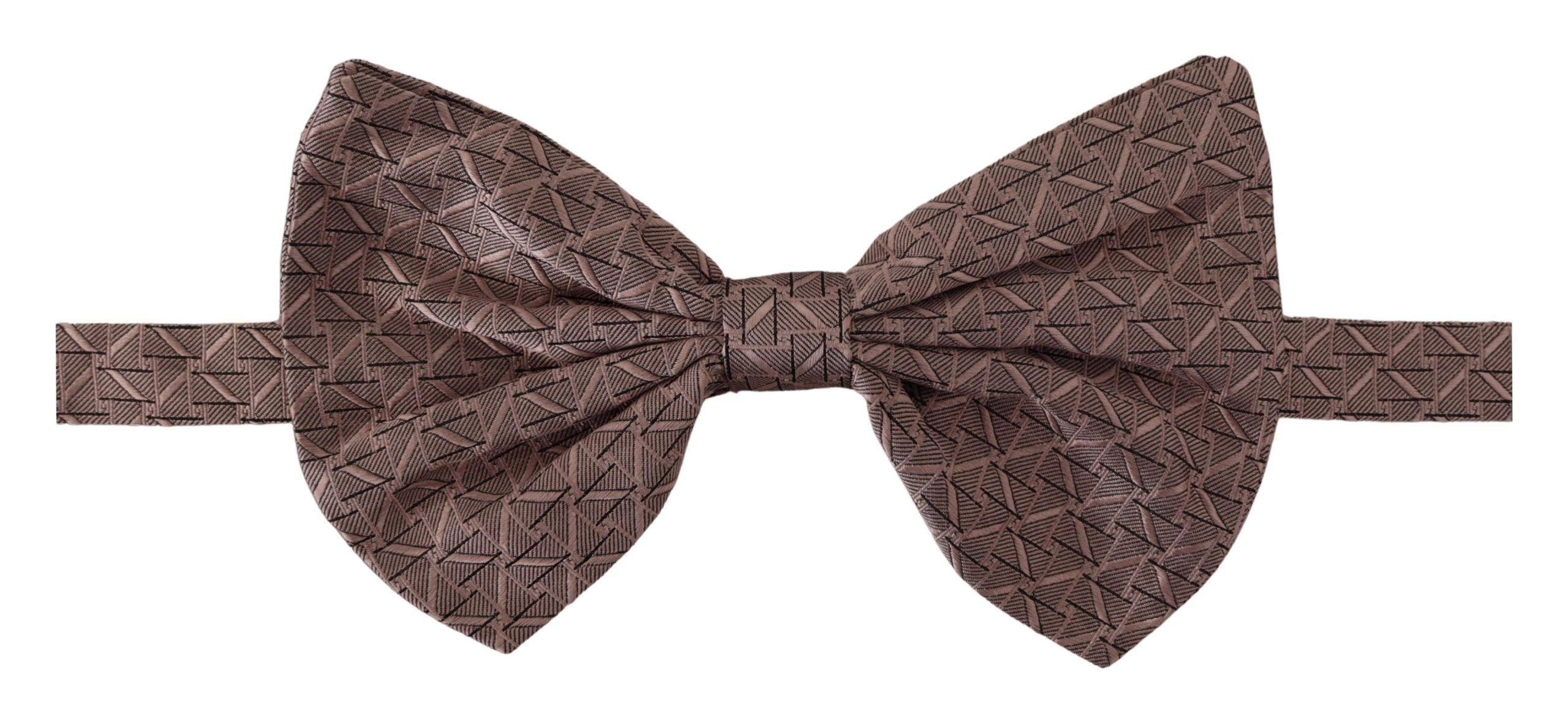 Dolce & Gabbana Gray Fantasy Print Adjustable Neck Papillon Bow Tie - Zeiniez