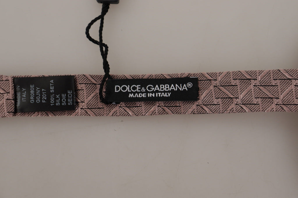 Dolce & Gabbana Gray Fantasy Print Adjustable Neck Papillon Bow Tie - Zeiniez