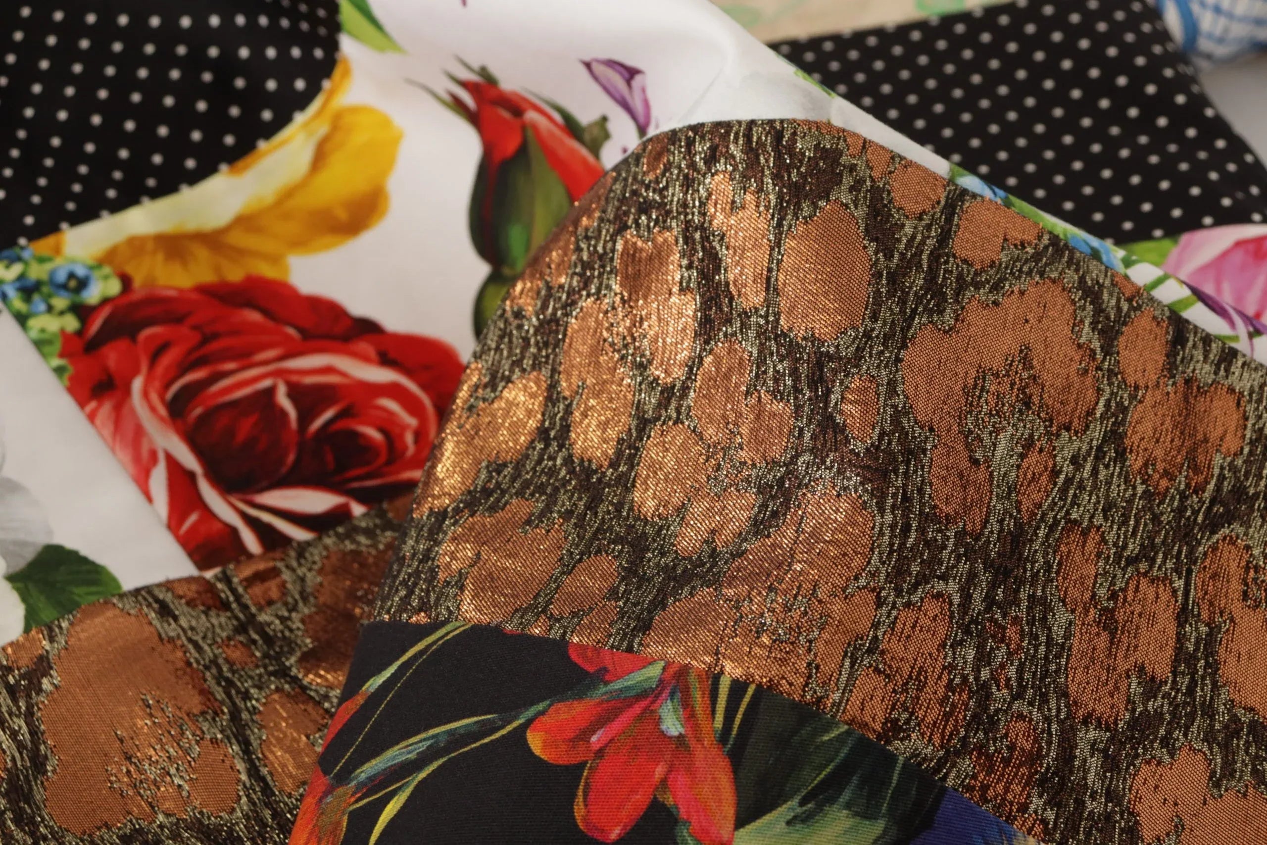 Dolce & Gabbana Multicolor Pachwork Floral Sheath Jaquard Mini Gown Dress - Zeiniez