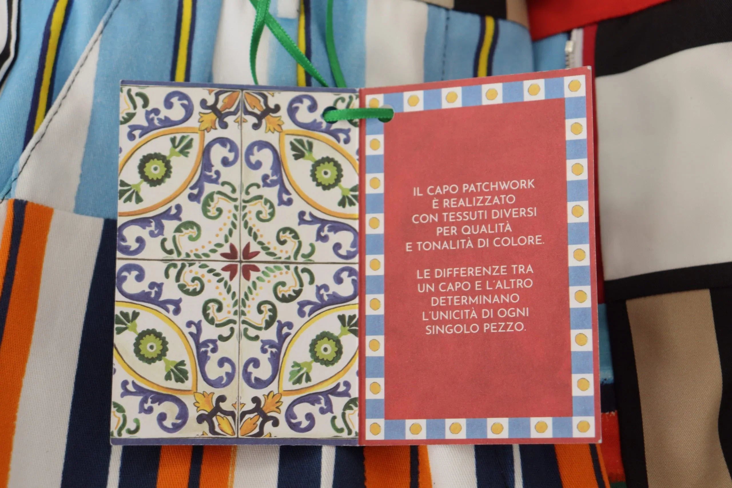 Dolce & Gabbana Multicolor Striped High Waist Cotton Pants - Zeiniez