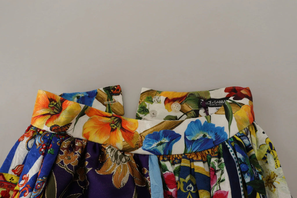 Dolce & Gabbana Multicolor Patchwork Sicily Long Maxi Skirt - Zeiniez