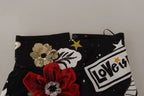 Dolce & Gabbana Black Love Clock Sequined Piano Skirt - Zeiniez