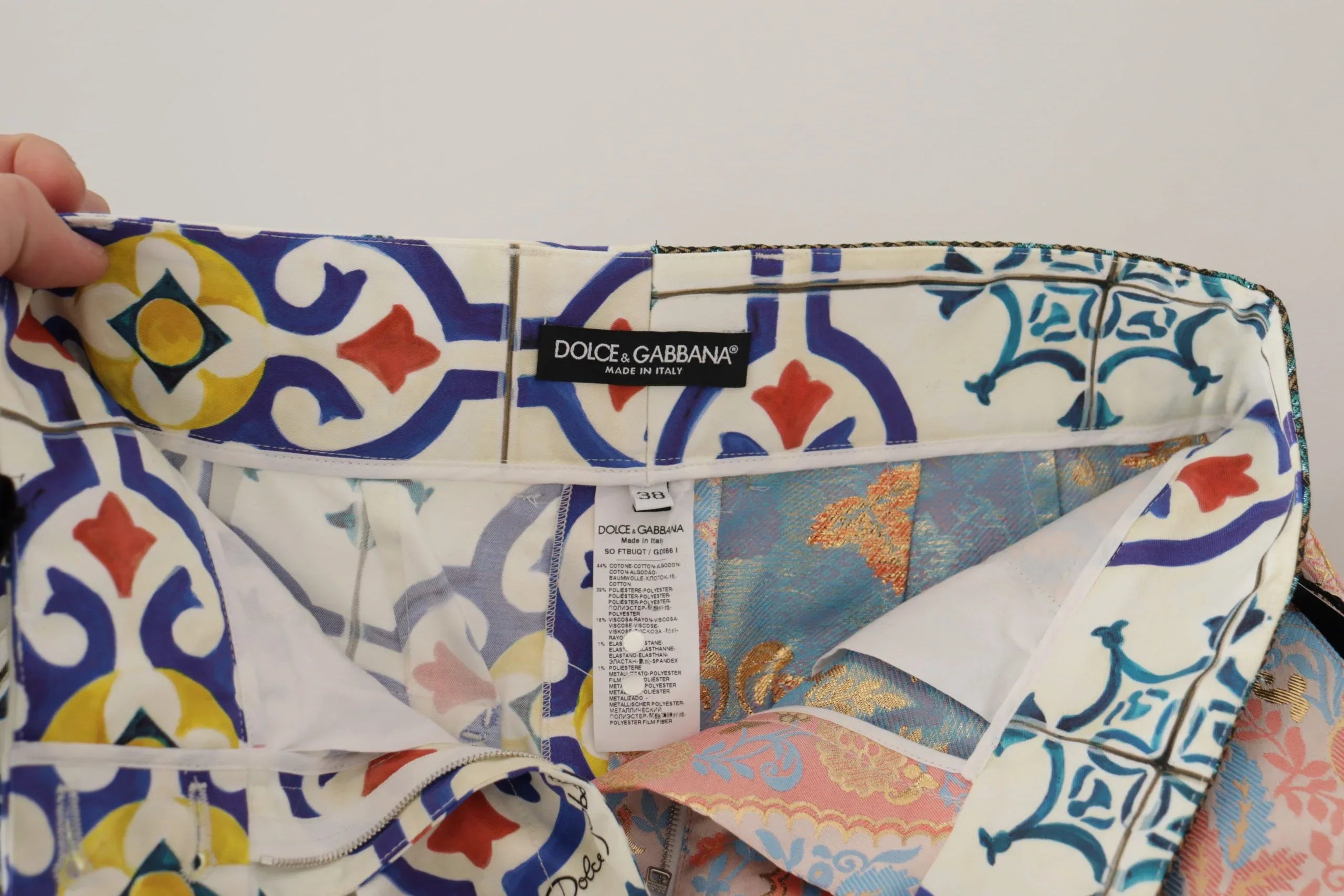 Dolce & Gabbana Multicolor High Waist Hot Pants Shorts - Zeiniez