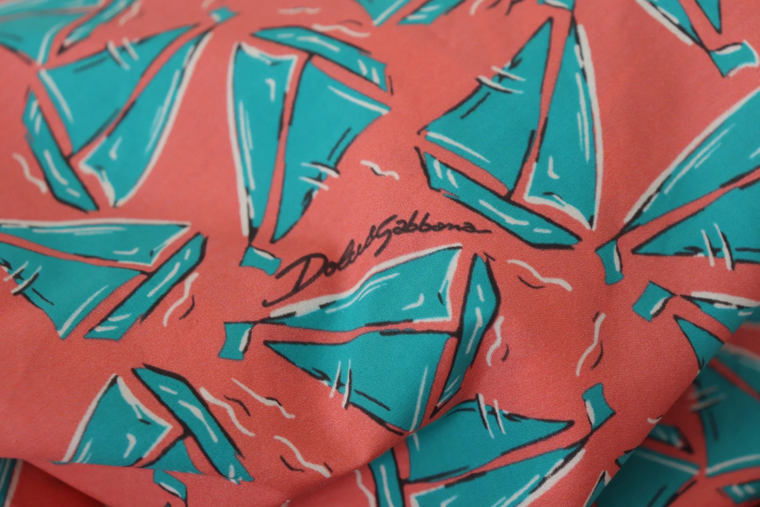 Dolce & Gabbana Pink Sail Boat Print Cotton T-shirt - Zeiniez