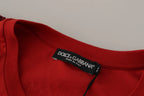 Dolce & Gabbana Red Amor Vincit Omnia Crewneck T-shirt - Zeiniez