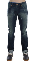 Acht Blue Wash Cotton Denim Slim Fit Jeans - Zeiniez