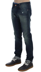 Acht Blue Wash Cotton Denim Slim Fit Jeans - Zeiniez