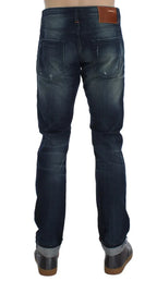 Acht Blue Wash Cotton Denim Slim Fit Jeans - Zeiniez