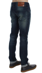 Acht Blue Wash Cotton Denim Slim Fit Jeans - Zeiniez