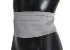 Dolce & Gabbana Gray Waist Belt Silk Cummerbund Dolce & Gabbana