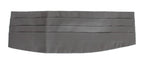 Dolce & Gabbana Gray Waist Belt Silk Cummerbund Dolce & Gabbana